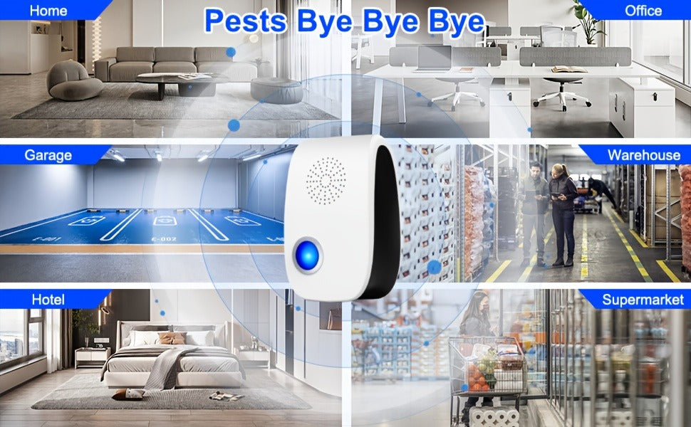 Ultrasonic Pest Repeller Plug-In 2025 Upgrade – Electronic Indoor Pest Control for Cockroaches, Mice, Rodents, Ants, Mosquitoes & Spiders, Set of 4/6/8 Units for Whole-Home Coverage