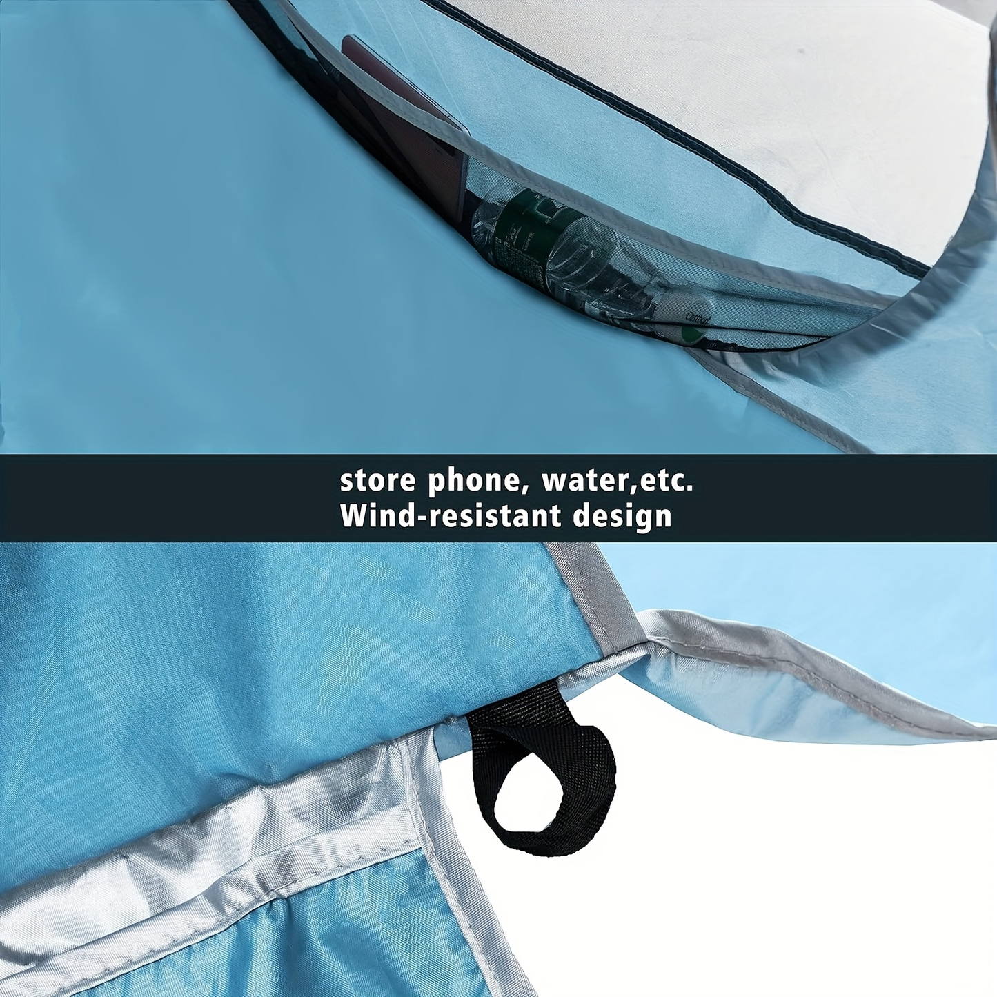 Beach Tent Pop Up Sun Shade 2-3 Person Anti-UV with Carry Bag