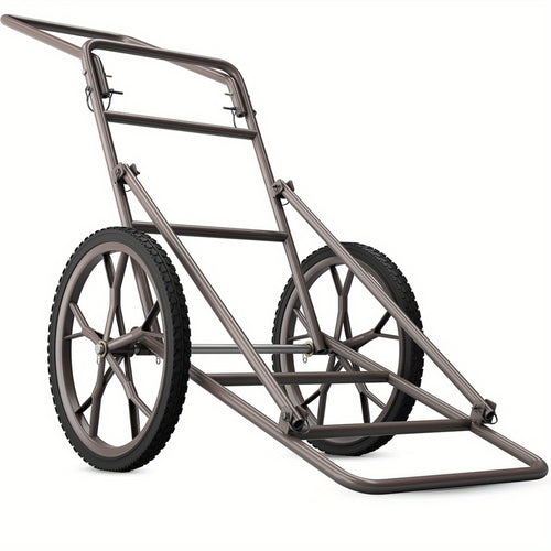 Deer Cart Folding Hunting Hauler 500 lbs Heavy-Duty Steel Frame 17" Wheels Utility Gear Dolly for Game & Tree Stand Transport