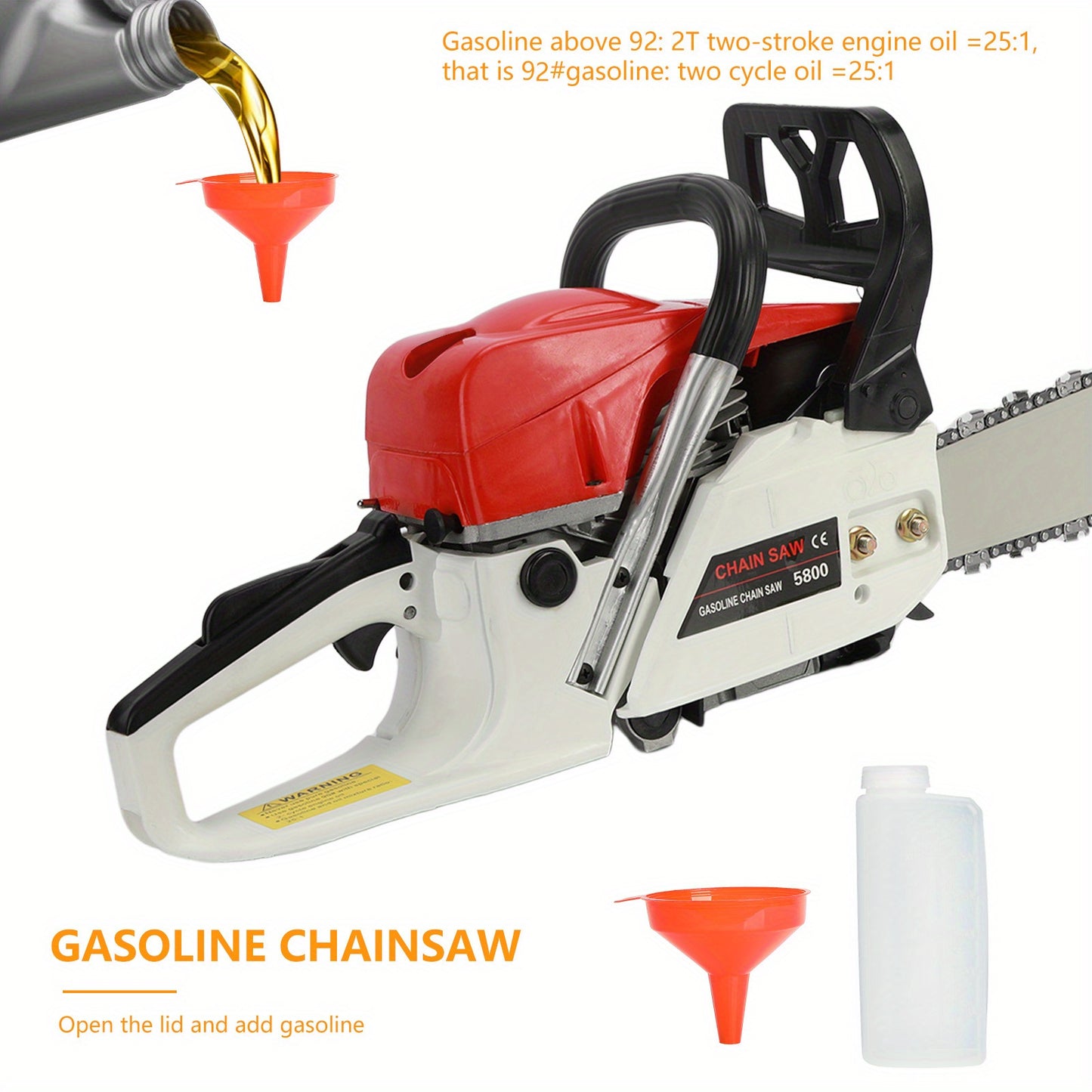 Gas Chainsaw | 2-Stroke Powerful Wood Cutting Logging Farm Ranch