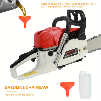 Gas Chainsaw | 2-Stroke Powerful Wood Cutting Logging Farm Ranch