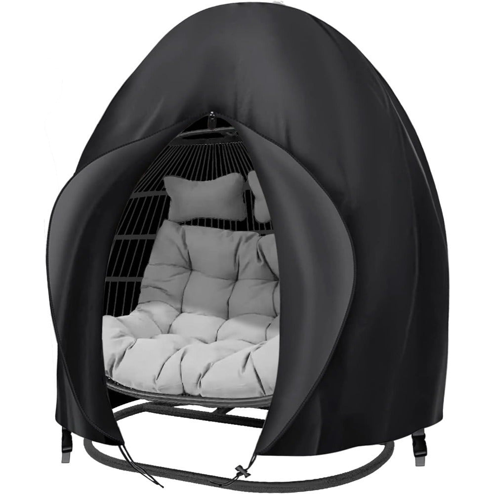 Egg Chair Cover Waterproof Heavy Duty Extra Large Swing Chair Cover with Zip & Secure Drawstring Buckle – UV Resistant Outdoor Hanging Chair Protector for Garden Patio Yard
