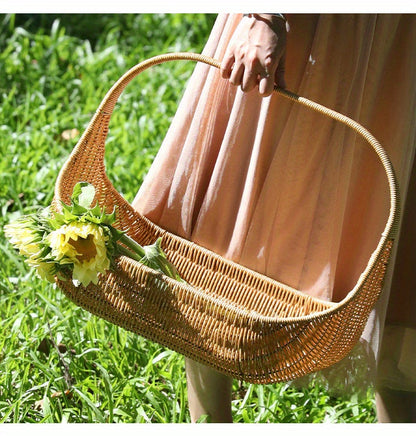 Wicker Picnic Basket | Wedding Gift Flower Fruit Outdoor