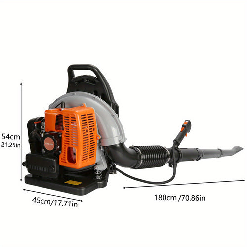 Gas Leaf Blower 2-Stroke Engine, Multi-Purpose High-Power Outdoor Blower for Lawn & Snow Clearing, Adjustable Extension Nozzle, Ergonomic Non-Slip Handle, Lightweight Cordless Design
