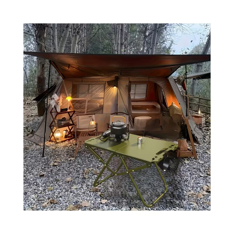 Folding Camping Table Portable Lightweight 3-Leg Outdoor Table for Picnic BBQ
