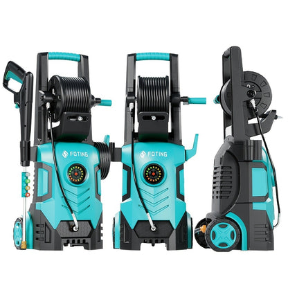 Pressure Washer 5000PSI Electric Power Washer 2.4-3.6GPM Adjustable 8-Level Touch Screen 34" Tall 4 Quick-Connect Nozzles for Cars Fences Driveways Patios