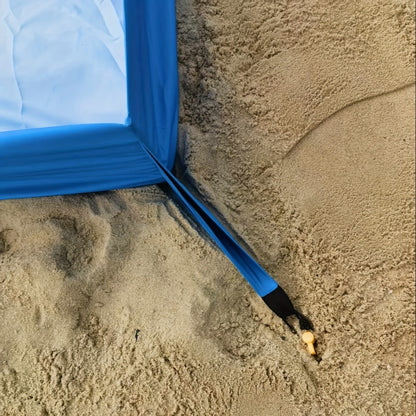 Beach Blanket with Sand Walls Fence Sandproof Waterproof 55x86in with 4 Stakes & Carry Bag for Family Picnic Camping Park Travel – 6 Printed Styles