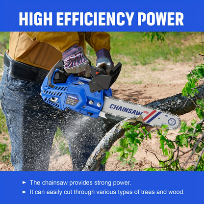 Gas Chainsaw Set – 12-Inch 25CC Pruning Saw & 20-Inch 62CC Heavy-Duty Log Cutting Chainsaw, Choose by Need