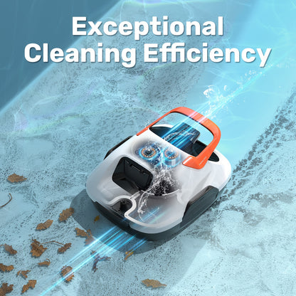 Robotic Pool Cleaner | Cordless Automatic Above Ground Pool Vacuum