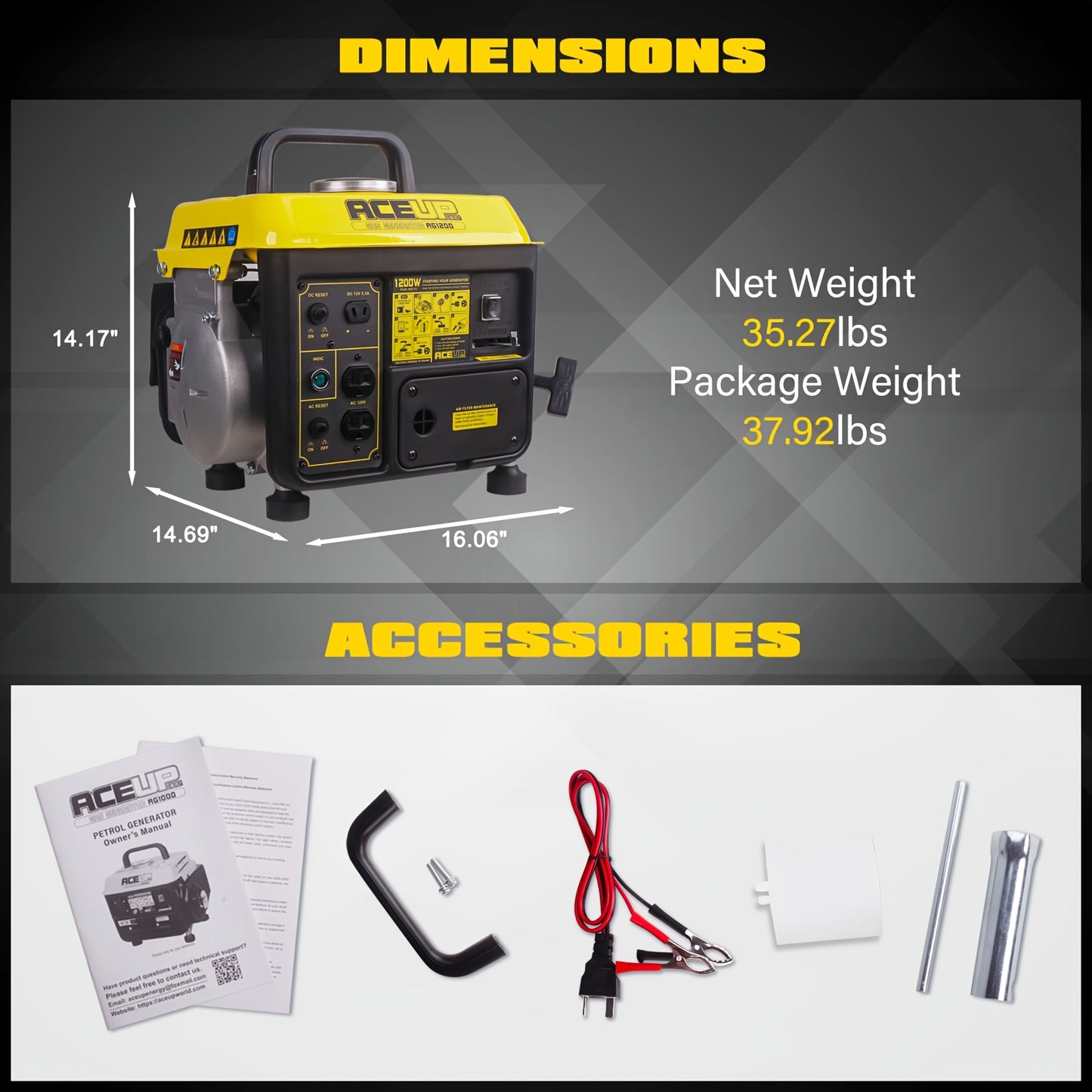 Portable Generator | Gas Powered Camping Home Backup Emergency Power