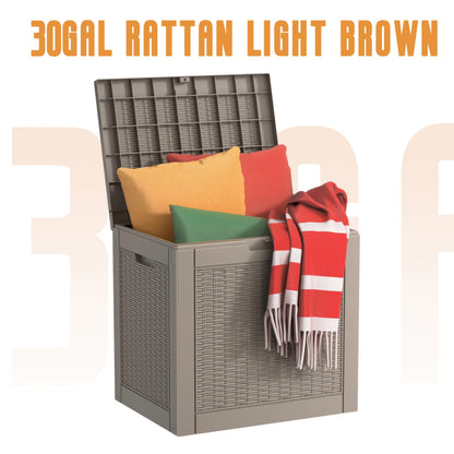 Deck Box | Outdoor Storage Bench Patio Rattan Pool Tools 400 LB Seat