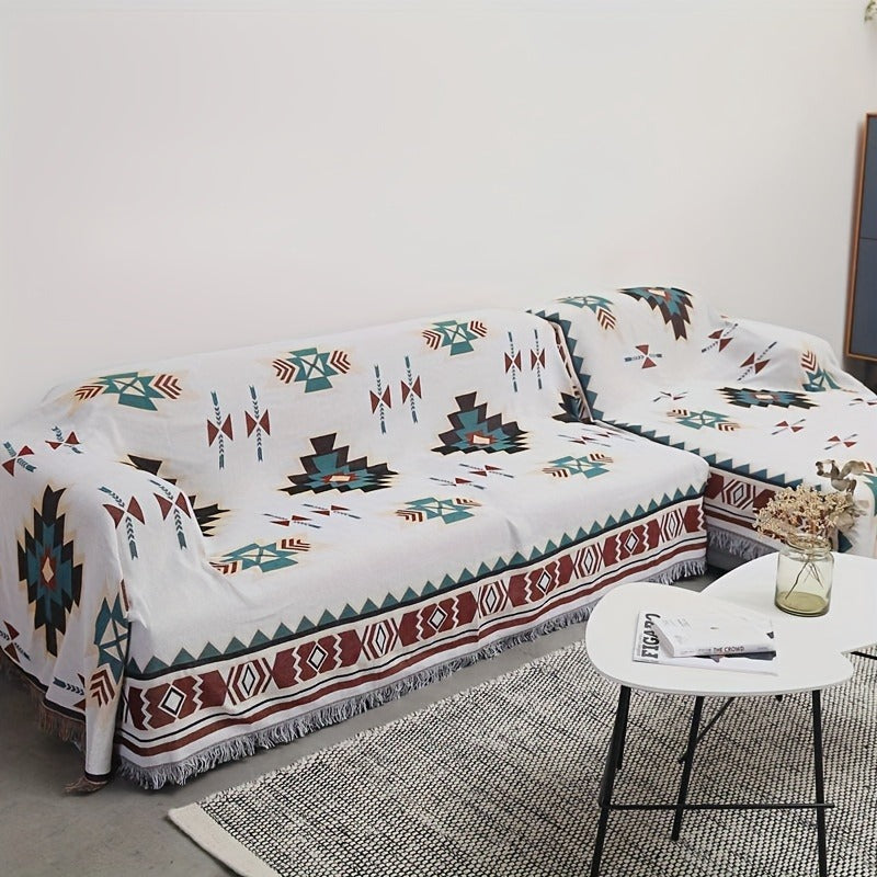 Bohemian Picnic Blanket Mat Outdoor Camping Waterproof Portable Knit Woven Picnic Mat for Beach Park Lawn