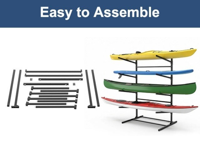 Kayak Storage Rack – Heavy-Duty Adjustable Stand for SUP, Canoe & Paddle Board | Wall, Dock & Freestanding | 400 lbs Capacity