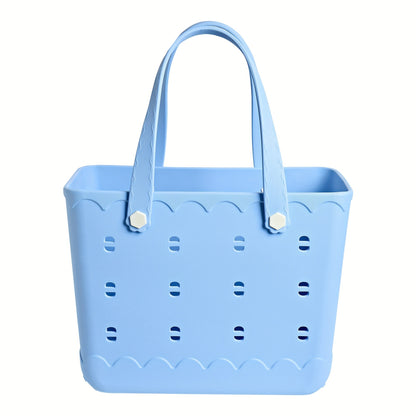 Waterproof Beach Tote Bag for Women – Large Shoulder Handbag for Travel Vacation Fruits Flowers Drinks – M & L