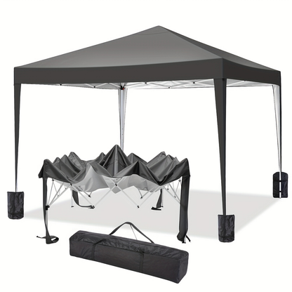 Pop Up Canopy Tent 10x10ft UPF50+ Waterproof Portable Gazebo Sandbags