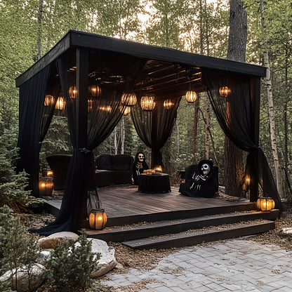 Outdoor Curtains | Sheer Mesh Rod Pocket Patio Gazebo Porch Wedding