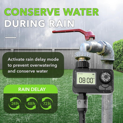 Garden Hose Timer Programmable Digital Irrigation Controller with LCD Display 1-Outlet