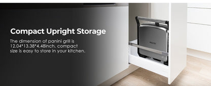 Panini Press Grill Indoor Sandwich Maker 4 Slice – Non-Stick 1200W Electric Grill with Temperature Control, 180° Opening, Removable Drip Tray | Countertop Steak & BBQ Grill