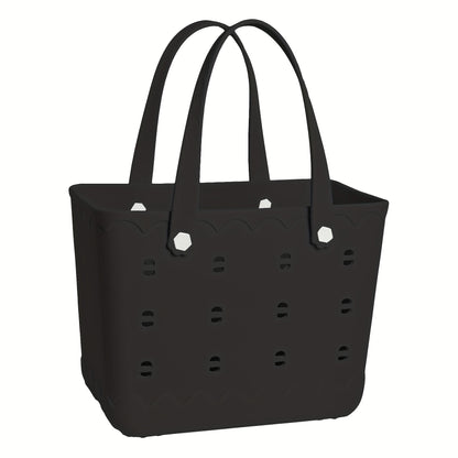 Waterproof Beach Tote Bag for Women – Large Shoulder Handbag for Travel Vacation Fruits Flowers Drinks – M & L