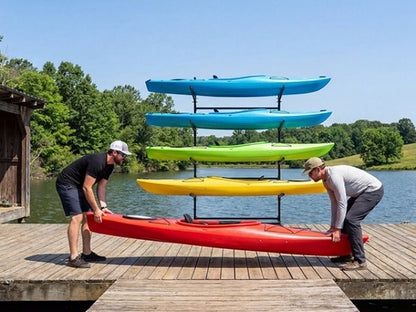 Kayak Storage Rack – Heavy-Duty Adjustable Stand for SUP, Canoe & Paddle Board | Wall, Dock & Freestanding | 400 lbs Capacity