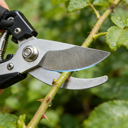 Stainless Steel Pruning Shears with Sharpening Stone, Ergonomic Comfort Grip Garden Scissors for Home Gardening, Flower Arranging & Plant Trimming – Long-Lasting Sharp Blades