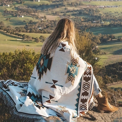 Bohemian Picnic Blanket Mat Outdoor Camping Waterproof Portable Knit Woven Picnic Mat for Beach Park Lawn
