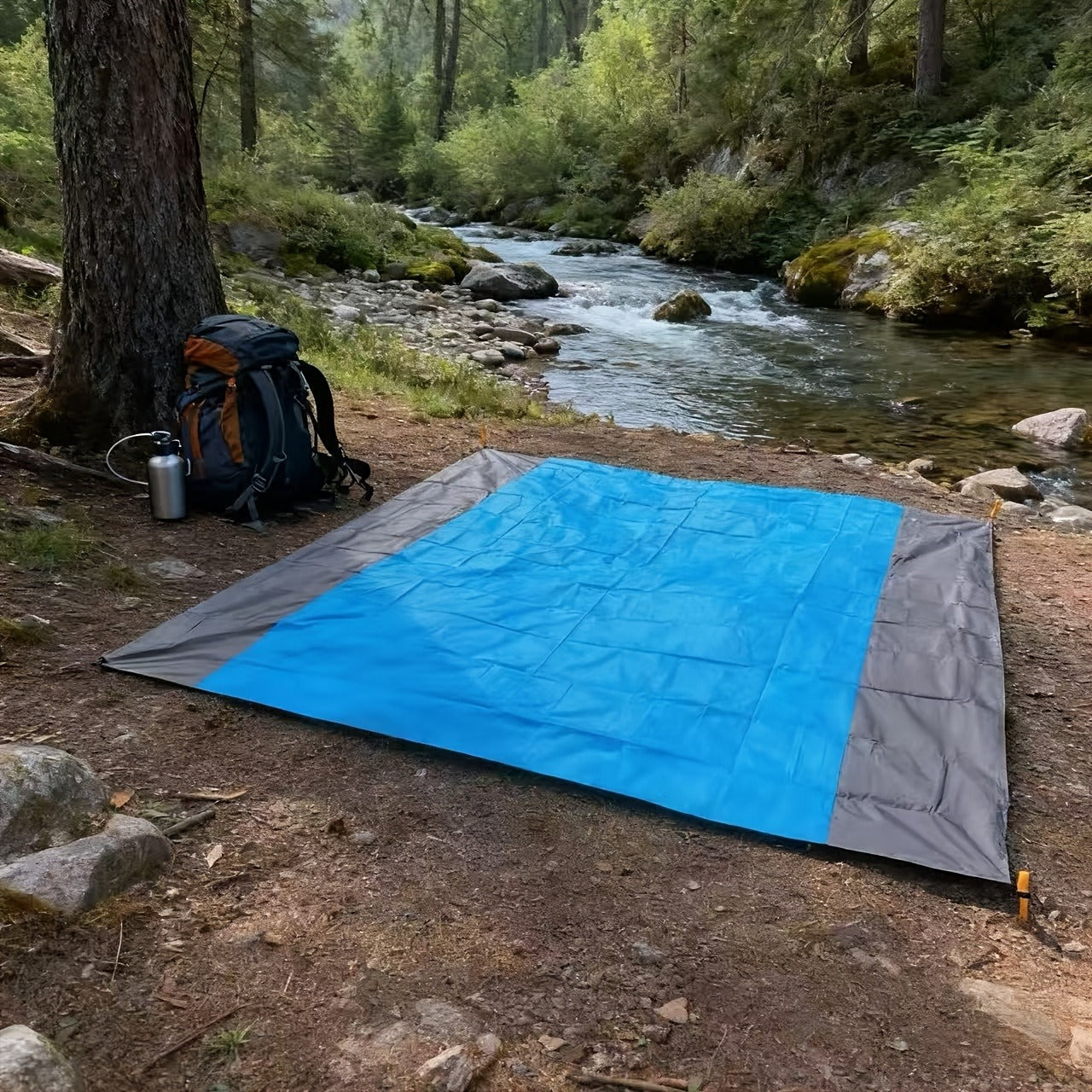 Picnic Blanket Large Outdoor Mat 83"x79" Waterproof Polyester – Lightweight Foldable Camping Mat for Beach, Gatherings, Sunbathing & Lawn