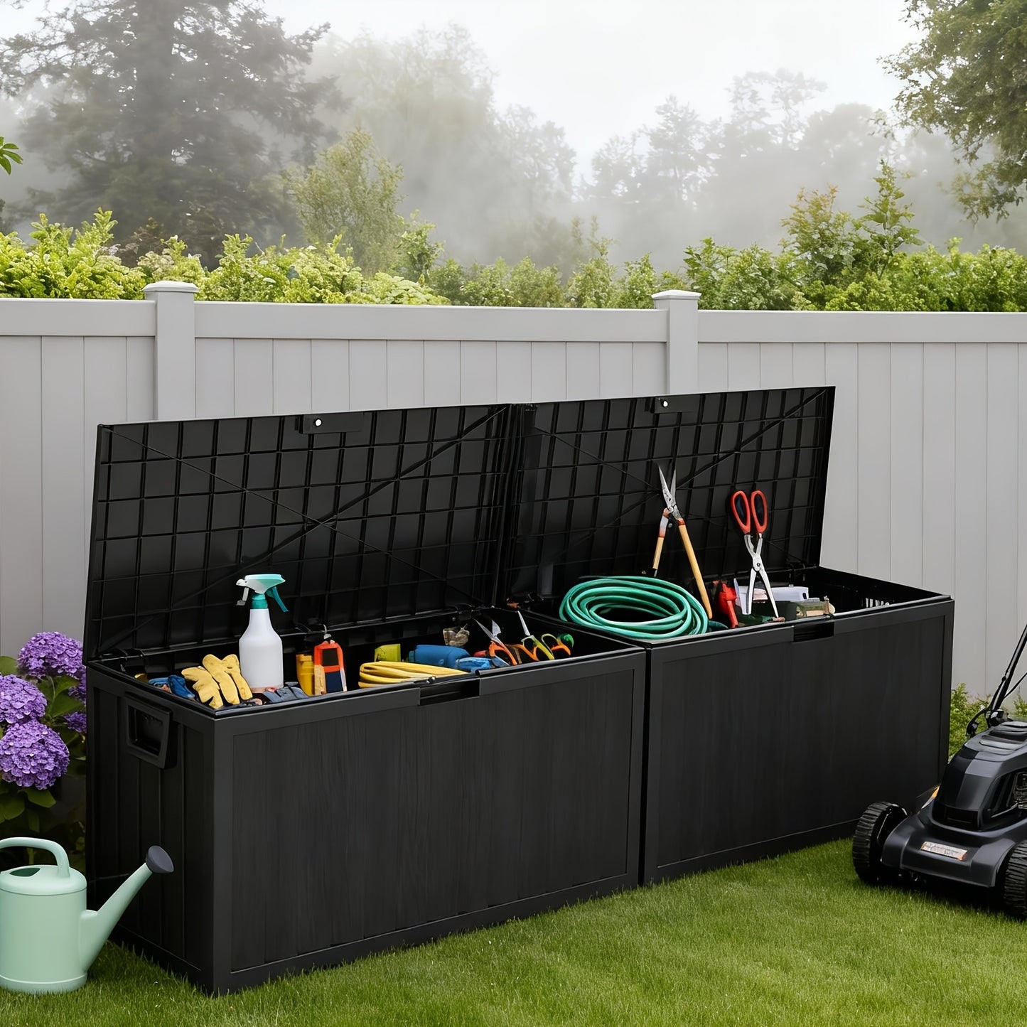 Outdoor Storage Chest 75 Gallon – Deck Box with Casters