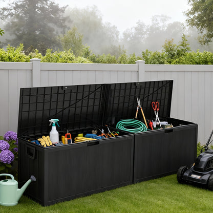 Outdoor Storage Chest 75 Gallon – Deck Box with Casters