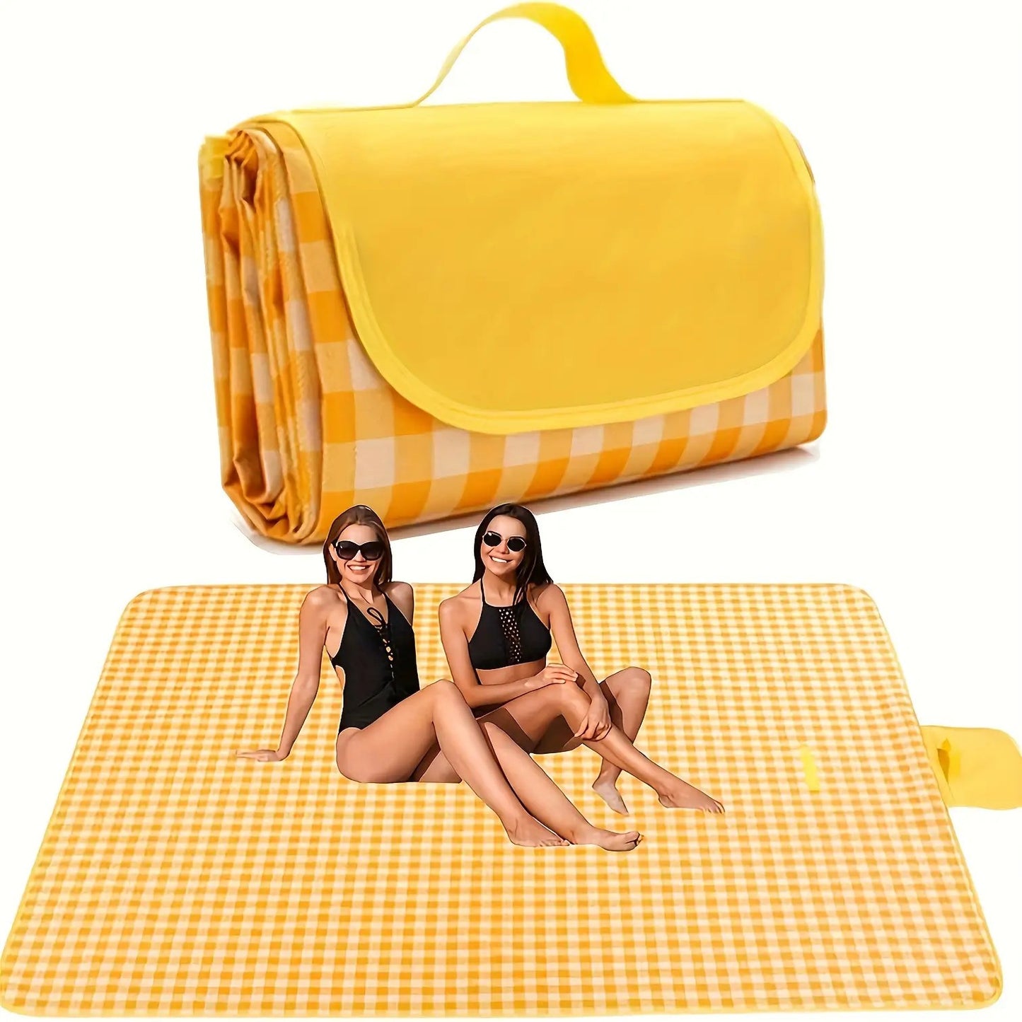 Picnic Blanket Large Outdoor Beach Blanket Waterproof Portable Camping Travel Mat for Family Park Lawn Barbecue Indoor Outdoor Use