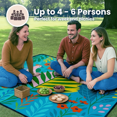 Picnic Blanket Padded | Foldable Floral Mat Beach Park Camping Travel