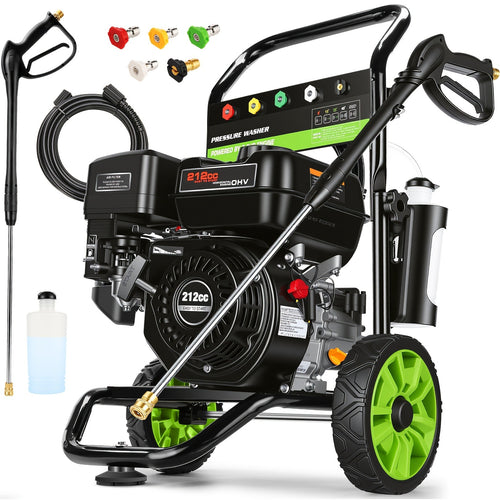 4200PSI Gas Pressure Washer 4.0GPM 212CC Commercial Power Washer with 25ft Hose, 5 Nozzles – EPA/CARB/ETL Certified for Patio, Driveway, Vehicle