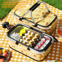 Aluminum frame picnic basket fried egg (38*20*25)