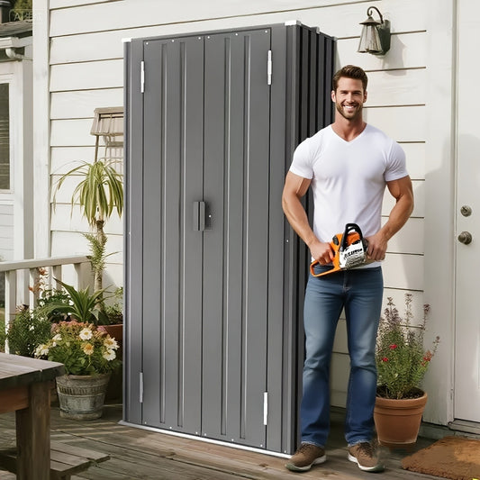 Metal Deck Box Lockable Waterproof Outdoor Storage 22/28 Cuft