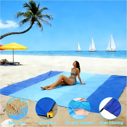 Outdoor Picnic Blanket Sand Free Large Beach Mat Portable Foldable for Travel Camping Beach Days – Lightweight Sand-Proof Ground Cover for Everyone