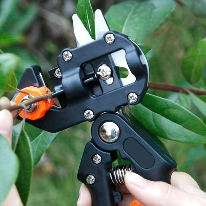 Garden Grafting Tool 2-in-1 with 2 Replacement Blades & Grafting Base, Professional Pruning Scissor Shear for Plant Branch, Vine & Fruit Tree Trimming and Grafting