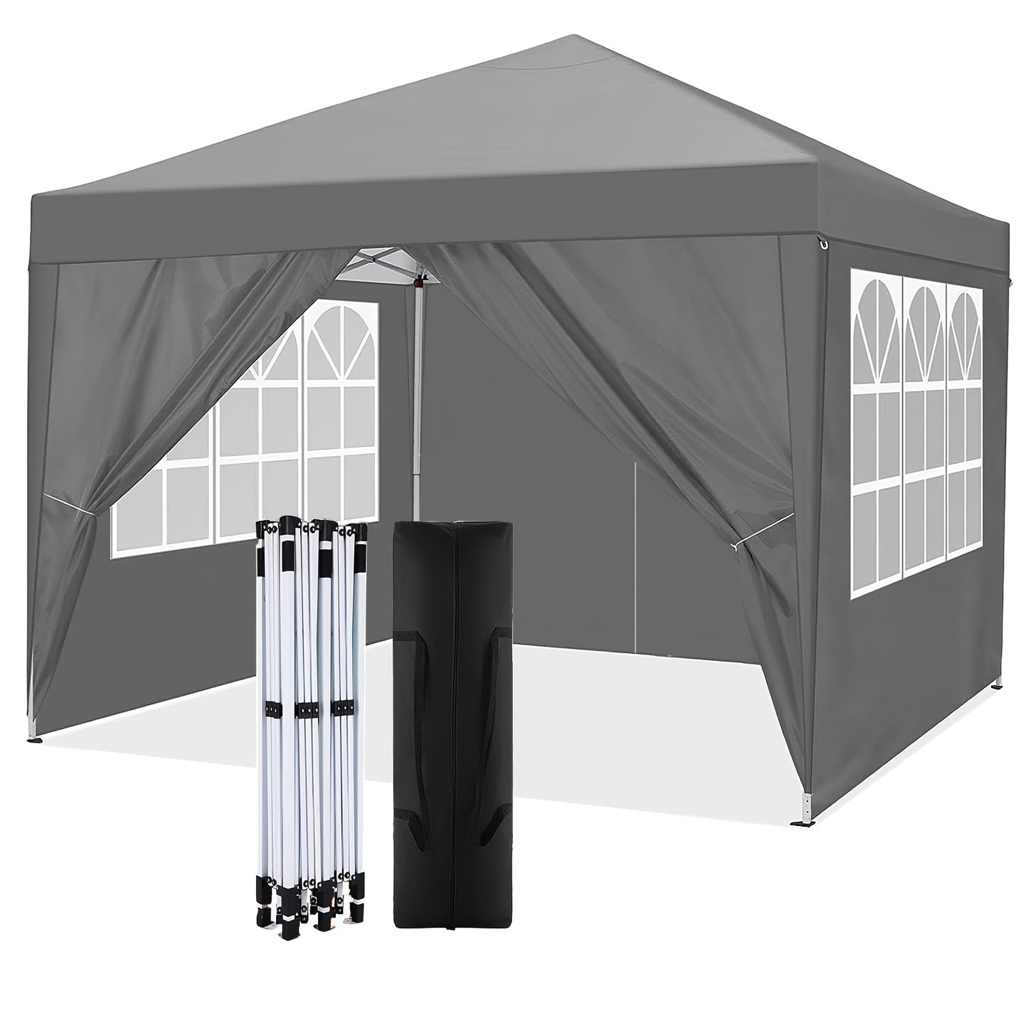 Pop Up Canopy Oxford UV Block Mesh Windows | Beach Camping Party Tent