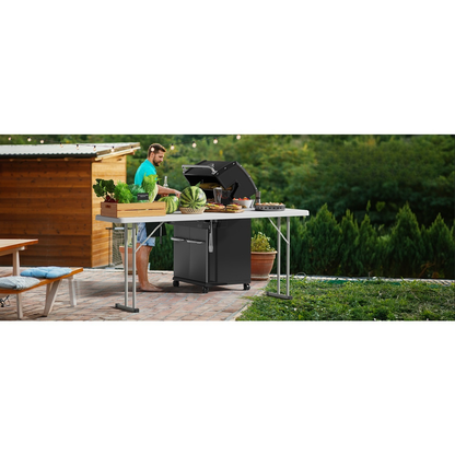 Folding Table 6 ft Narrow HDPE Top 350 lbs Capacity Steel Frame Portable Indoor Outdoor Table for Party, Buffet, Camping & Office
