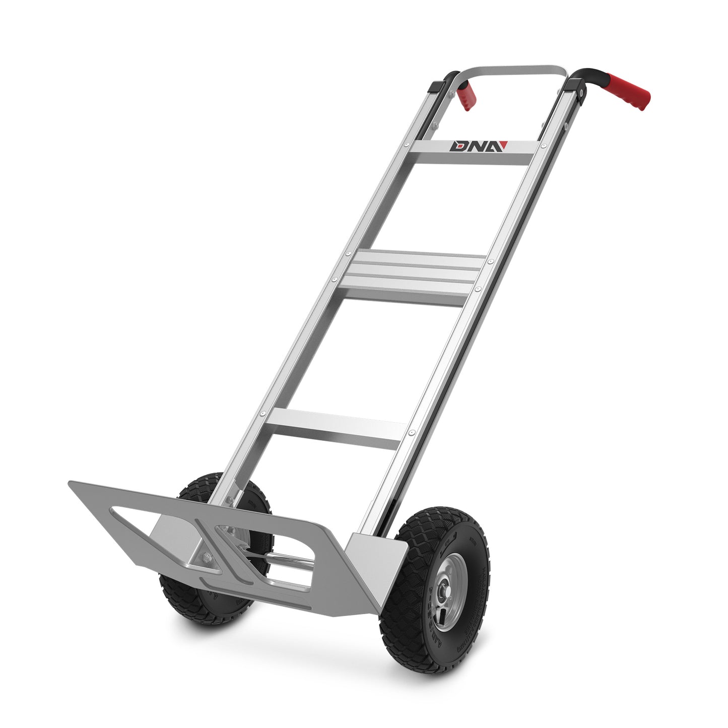 Heavy Duty Aluminum Hand Truck 550 lbs Capacity, Foldable Dolly Cart with 10-Inch Pneumatic Tires for Home, Workshop, Office and Warehouse