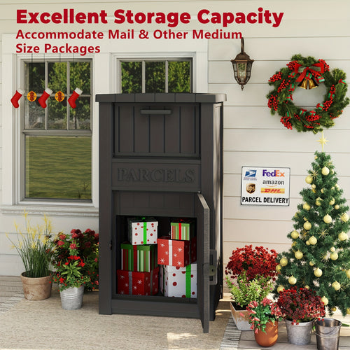 Lockable Outdoor Storage Box Waterproof Package Delivery Porch