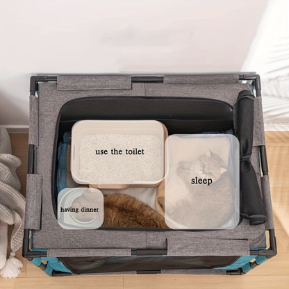 Plastic Pet Whelping Box & Indoor Playpen for Cats, Dogs, Kittens & Puppies – Assembleable, Ventilated, Durable Nest for Home Use