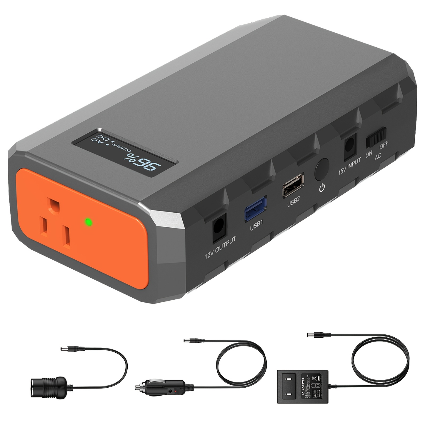 Mini Power Station 65W 88.8Wh 24000mAh Compact Portable Backup with AC Outlet QC3.0 USB DC for Travel Camping Hiking Cycling Road Trip Emergency
