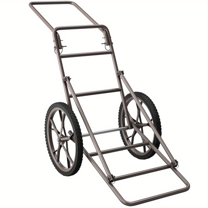 Deer Cart Folding Hunting Hauler 500 lbs Heavy-Duty Steel Frame 17" Wheels Utility Gear Dolly for Game & Tree Stand Transport