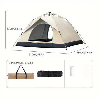 Outdoor Camping Tent 4 Person Automatic Pop Up Sun Protection Fishing
