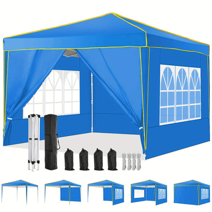Pop Up Canopy Oxford UV Block Mesh Windows | Beach Camping Party Tent