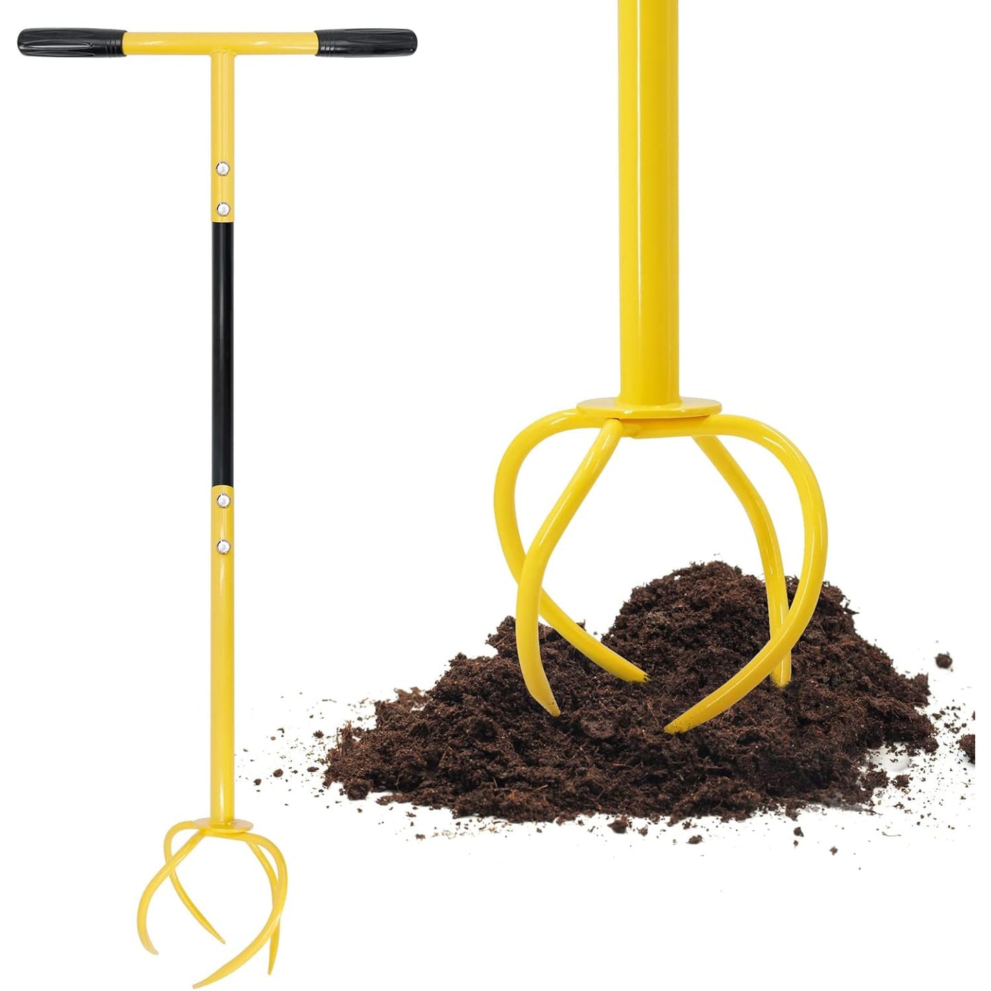Garden Claw Twist Tiller Manual Steel Cultivator & Soil Loosener, Hand Tiller Lawn Aerator for Garden Bed, Plant Box, Raised Bed & Vegetable Patch