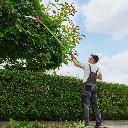 26FT Manual Pole Saw with Pruner & Bag – Extendable Tree Trimmer