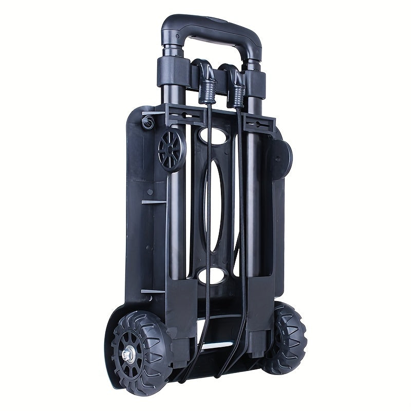 Folding Hand Truck Aluminum Alloy | Portable Trolley Cart for Shopping Moving Camping Travel with 2 or 4 Wheels