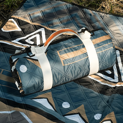 Picnic Blanket Outdoor Waterproof Extra Large 80x80 Foldable Beach Mat Camping Blanket Portable Sandproof Plaid Pattern for Family Travel Park