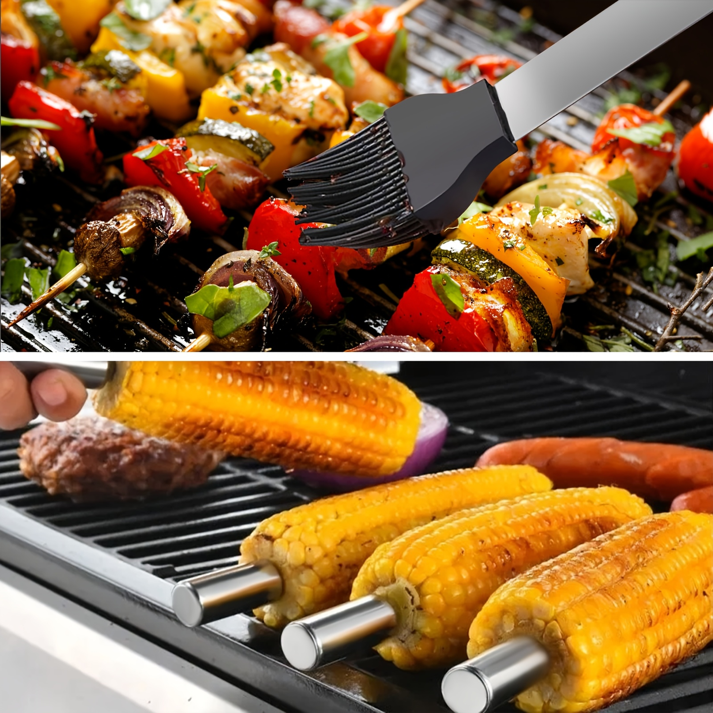 BBQ Tool Set Stainless Steel 15/24 Piece Grilling Kit with Spatula, Tongs & Grill Brush – Heavy Duty Outdoor Cooking Accessories, Perfect Gift for BBQ Enthusiasts & Father's Day